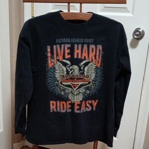 Harley-Davidson Black Graphic Long Sleeve Shirt